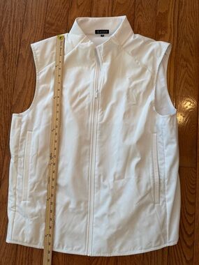 Asher Men's Tech Athletic Stretch Vest  Size XXL White Full Zip Golf Vest $148